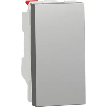 vypínač tlačítko řazení 1/0, 1M, Aluminium Unica NU310630