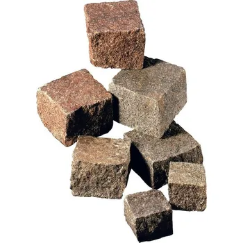 Porfyr červeno-rezavý, kostky Velikost: 4/6 cm