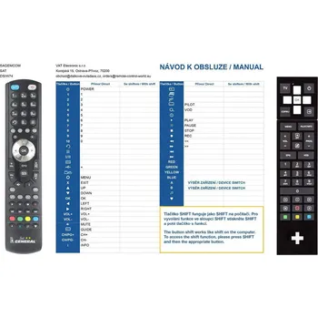 Dálkový ovladač General NC+ NOAH SAGEMCOM DSIW74, 4K ULTRABOX+, DSI83 HD, DSI87, ADB NCP-4740SF - náhradní dálkový ovladač
