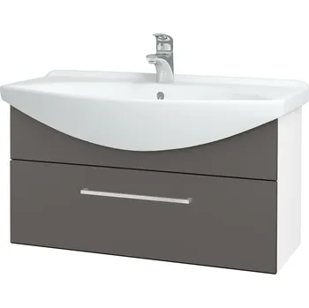 Koupelnový nábytek Dřevojas Koupelnová skříňka TAKE IT SZZ 85 - N01 Bílá lesk / Úchytka T04 / N06 Lava