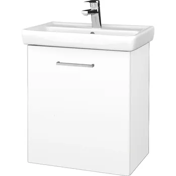 Koupelnový nábytek Dřevojas Koupelnová skříňka DOOR SZD 55 - N01 Bílá lesk / Úchytka T04 / L01 Bílá vysoký lesk / Levé