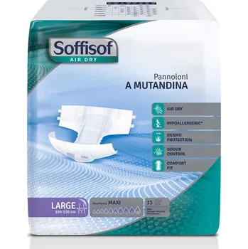 Plenkové kalhoty Plenkové kalhotky pro dospělé AIRDRY MAXI, vel. L, těžká inkontinence, 3020 ml, 15 ks/bal. 00967