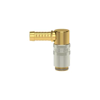Příslušenství ke kompresoru Ludecke Úhlová vzduchová rychlospojka na hadici s trnem 9mm