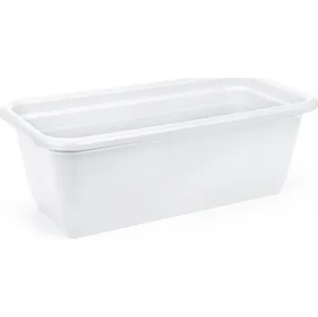 Truhlík Plastový truhlík Natura 410x186 mm s podmiskou, bílý (136229 007 LA429 Natura bílá 400 tr+pod)