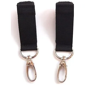 PINKIE úchyty na tašku ke kočárku Černá/Stříbrná