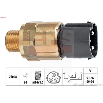 Klimatizace automobilu Teplotní spínač, větrák chladiče EPS 1.850.617