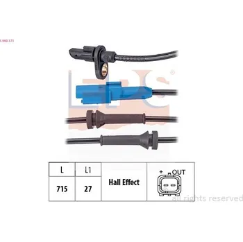 Brzdový systém Snímač, počet otáček kol EPS 1.960.171