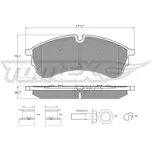 Sada brzdových destiček, kotoučová brzda TOMEX Brakes TX 18-59