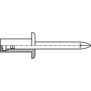 Nýt PROFISTYL DIN 7337 trhací nýt těsnící AL/St hliník-ocel Varianta: DIN 7337 trhací nýt těsnící AL/ST 3,2x8