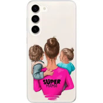 Pouzdro na mobilní telefon Odolné silikonové pouzdro iSaprio - Super Mama - Boy and Girl - Samsung Galaxy S23+ 5G