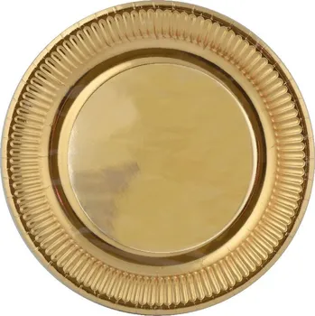Papírový ubrousek Talíř papírový zlatý 22,7cm 8ks