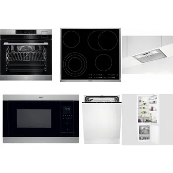 Set domácích spotřebičů AEG BSK792380M + AEG Mastery DirectTouch HK654070XB + AEG DGB3523S + AEG Mastery MSB2547D-M + AEG FSK73607Z + AEG Mastery NoFrost SCB618F6TS