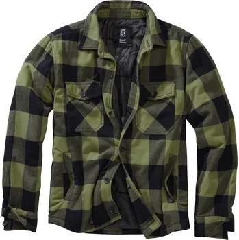Pánská košile Košile LUMBERJACKET dlouhý rukáv flanel ČERNO/ZELENÁ 5XL - Není skladem