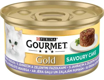 Krmivo pro kočku Purina Gourmet Gold Savoury Cake jehněčí/zelené fazolky