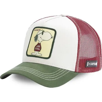 Kšiltovka kšiltovka Capslab Peanuts Trucker - Joe/Beige/Red/Green one size
