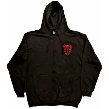 Pánská mikina Merch Sum 41: Sum 41 Unisex Zipped Hoodie: Order In Decline Tour 2020 (back Print) (ex-tour) (x-large) XL