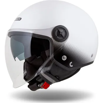 Helma na motorku Cassida Moto přilba Handy Plus bílá/černá (Velikost: XS (53-54))