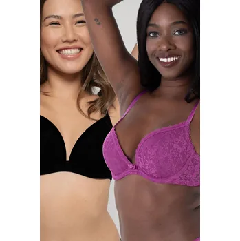 Podprsenka Sada podprsenek Dorina D17256LA052 - DOR2X0173/černá/fuchsiová / 70D DOR1A016-2X0173