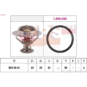 Automobilové těsnění Termostat, chladivo EPS 1.880.651