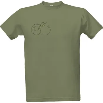 Tričko s potiskem Tričko morčátka - lineart potisk pánské