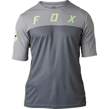 cyklistický dres Cyklistický dres Fox Defend SS Jersey Cekt Black/Grey - XL