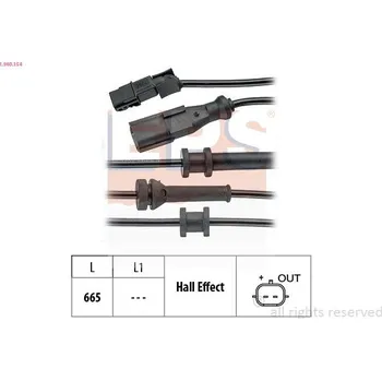 Brzdový systém Snímač, počet otáček kol EPS 1.960.154