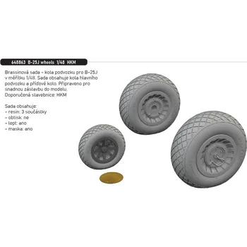 Plastikový model Eduard 1/48 B-25J wheels (HKM)