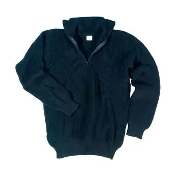 Pánská mikina Svetr TROYER ACRYL s límečkem ČERNÝ 58 - Skladem