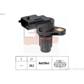 Autoelektrika Snímač, poloha vačkového hřídele EPS 1.953.573