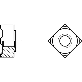 Matice PROFISTYL DIN 928 matice přivařovací čtyřhranná nerez A2 Varianta: DIN 928 matice navařovací čtyřhranná nerez A2 M6