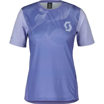 cyklistický dres SCOTT Cyklistický dres s krátkým rukávem - TRAIL VERTIC SS LADY - světle modrá/modrá