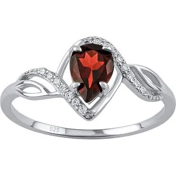 Prsten Stříbrný prsten AYNE s pravým granátem velikost obvod 57 mm FNJR1249GA-obvod 57 mm