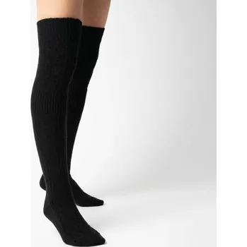 Dámské ponožky Černé dámské nadkolenky Art.089 TD15, BLACK Velikost: 38/40