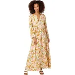 Rip curl dámské šaty Always Summer Kaftan Gold | Zlatá | Velikost XS