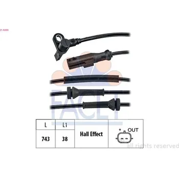 Auto-moto Snímač, počet otáček kol FACET 21.0200