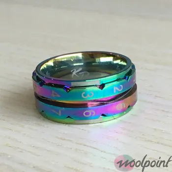 Jehlice KnitPro Počítadlo řad - prstýnek duhový Velikost: 11