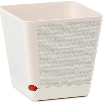 Květináč Plastový květináč Kora 180x180 mm, krém + t-k21 (07) (136261 007 LA014 KORA b/krém+t/k21textil 180)