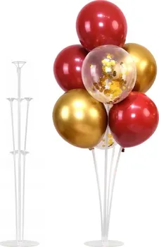 Party dekorace Godan Stojan na 7 ks balónků 74 cm transparentní