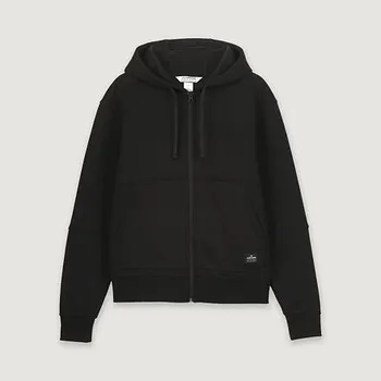 Pánská mikina Mikina Kathmandu ANY-TIME SWEATS UNISEX ZIP HOO 902-Black velikost M