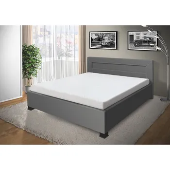 Postel Nabytekmorava Luxusní postel Mia 120x200 cm eko kůže: šedá, Úložný prostor: ne