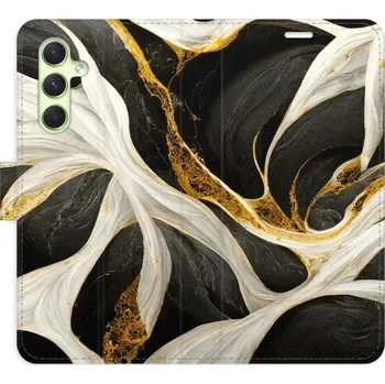 Pouzdro na mobilní telefon Flipové pouzdro iSaprio - BlackGold Marble - Samsung Galaxy A54 5G