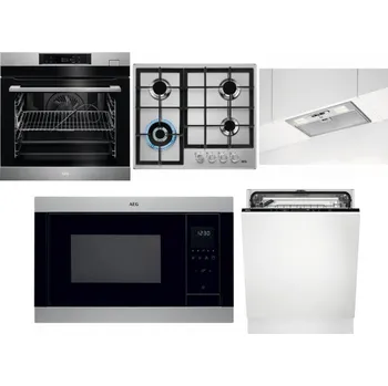 Set domácích spotřebičů AEG BSK782380M + AEG Mastery StepPower HGB64420SM + AEG DGB3523S + AEG Mastery MSB2547D-M + AEG FSK73607Z