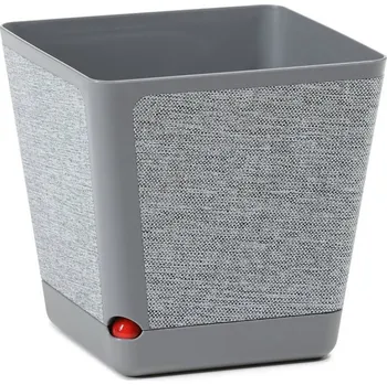 Květináč Plastový květináč Kora 180x180 mm, šedý + t-k39 (04) (136260 007 LA014 KORA b/šedý+t/k39 textil 180)