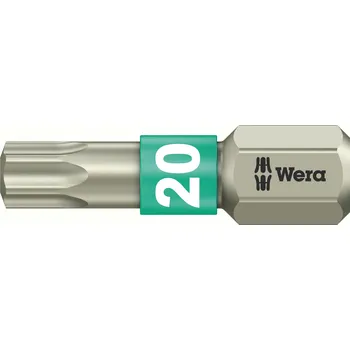 Dílna Utahovací hrot - bit WERA nerez TORX T20 25 mm (nerezový hvězdicový šestihran)