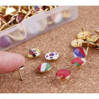 Mapové špendlíky do mapy, s vlajkami, 194 ks v balení - doprava zdarma od 1499 Kč