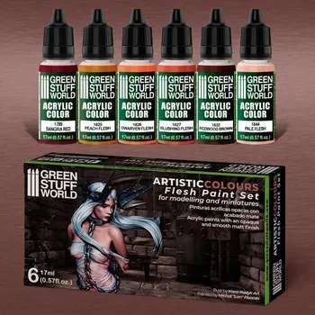 Plastikový model Acrylic Paint Set – Flesh (6× 17 ml)