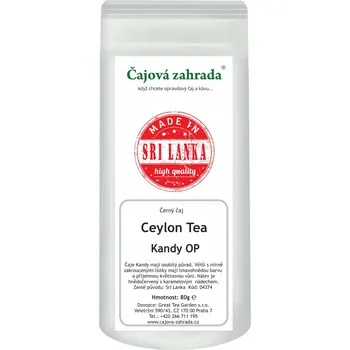 Horký nápoj Čajová zahrada Ceylon Kandy 80g - černý čaj