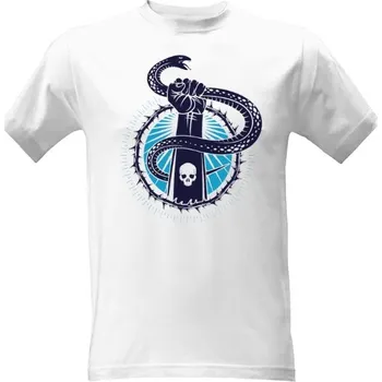 Tričko s potiskem Ruka mačkající hada pánské