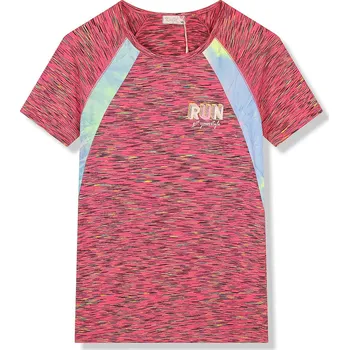 Chlapecké tričko Dívčí funkční tričko - KUGO FC6756, fialovorůžová / žíhání Barva: Fialovorůžová, Velikost: 164