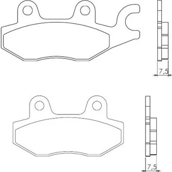 Brzdová destička BRENTA brzdové destičky KH165 / KH215 sintrované barva zlatá (FT 4064) (BRENTA brzdové destičky KH165 / KH215 sintrované barva zlatá (FT 4064))